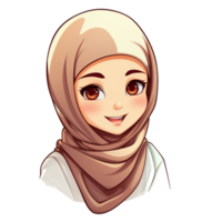 mignonne dessin animé musulman femme une charmant et diverse représentation png