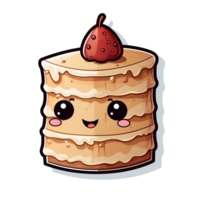 Cartoon Cake with a Cherry on Top Sweet and Playful Delight png