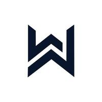 Letter W logo template. Unique modern creative elegant logotype. Vector icon.