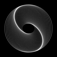 Swirling modern geometric element. Illusion effect spiral background. Tunnel abstract. Design with stroke, lines and flow. 3D tunnel grid vector