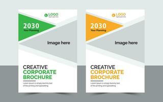 creativo corporativo folleto cubrir diseño. vector