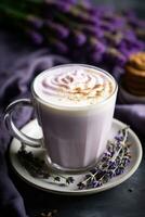 Spicy lavender latte photo