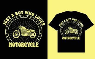 sólo un chico quien ama motocicleta diseño, t camisa diseño, motocicleta t camisa diseño vector