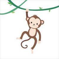 cartoon vector cute monkey