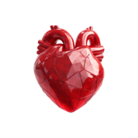 Human heart ai generated png