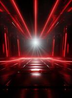 Ai generative Backdrop With Illumination Of Red Spotlights For Flyers realistic image ultra hd high design photo