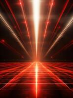 Ai generative Backdrop With Illumination Of Red Spotlights For Flyers realistic image ultra hd high design photo