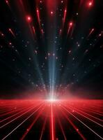 Ai generative Backdrop With Illumination Of Red Spotlights For Flyers realistic image ultra hd high design photo