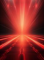Ai generative Backdrop With Illumination Of Red Spotlights For Flyers realistic image ultra hd high design photo