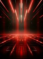 Ai generative Backdrop With Illumination Of Red Spotlights For Flyers realistic image ultra hd high design photo