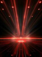 Ai generative Backdrop With Illumination Of Red Spotlights For Flyers realistic image ultra hd high design photo