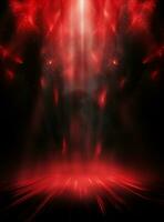 Ai generative Backdrop With Illumination Of Red Spotlights For Flyers realistic image ultra hd high design photo