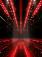 Ai generative Backdrop With Illumination Of Red Spotlights For Flyers realistic image ultra hd high design photo