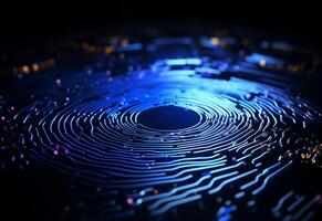Abstract background in fingerprint tech style photo