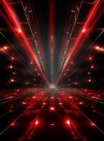 Ai generative Backdrop With Illumination Of Red Spotlights For Flyers realistic image ultra hd high design photo