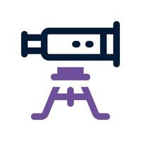 telescope dual tone icon. vector icon for your website, mobile, presentation, and logo design.