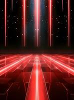 Ai generative Backdrop With Illumination Of Red Spotlights For Flyers realistic image ultra hd high design photo