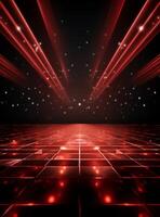 Ai generative Backdrop With Illumination Of Red Spotlights For Flyers realistic image ultra hd high design photo