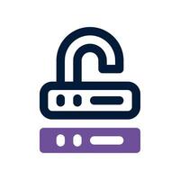 unlock dual tone icon. vector icon for your website, mobile, presentation, and logo design.