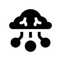 cloud computing solid icon. vector icon for your website, mobile, presentation, and logo design.