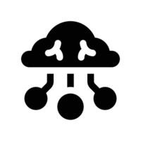 nube informática sólido icono. vector icono para tu sitio web, móvil, presentación, y logo diseño.