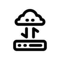 cloud transfer line icon. vector icon for your website, mobile, presentation, and logo design.