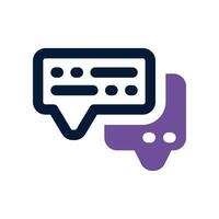 chat dual tone icon. vector icon for your website, mobile, presentation, and logo design.