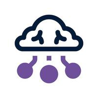 cloud computing dual tone icon. vector icon for your website, mobile, presentation, and logo design.