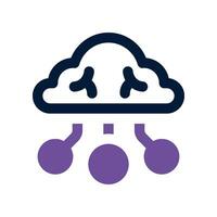 cloud computing dual tone icon. vector icon for your website, mobile, presentation, and logo design.