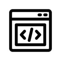 coding line icon. vector icon for your website, mobile, presentation, and logo design.