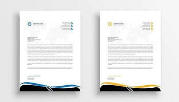 Letterhead template design business letterhead template design vector