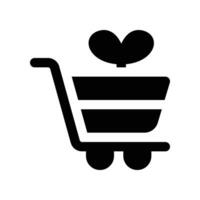 shopping cart solid icon. vector icon for your website, mobile, presentation, and logo design.