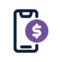 mobile bank dual tone icon. vector icon for your website, mobile, presentation, and logo design.