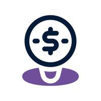 money location dual tone icon. vector icon for your website, mobile, presentation, and logo design.