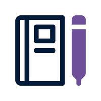 notebook dual tone icon. vector icon for your website, mobile, presentation, and logo design.