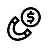 dinero atracción línea icono. vector icono para tu sitio web, móvil, presentación, y logo diseño.