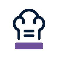 chef hat dual tone icon. vector icon for your website, mobile, presentation, and logo design.