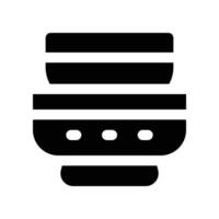 bowl solid icon. vector icon for your website, mobile, presentation, and logo design.