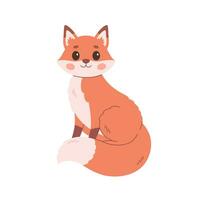 Cute fox. Woodland animal. vector