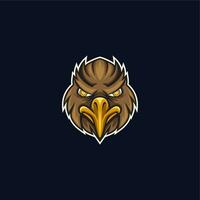 Eagle head logo with gaze vector