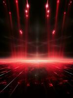 Ai generative Backdrop With Illumination Of Red Spotlights For Flyers realistic image ultra hd high design photo