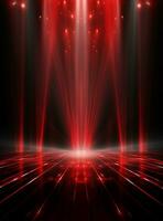 Ai generative Backdrop With Illumination Of Red Spotlights For Flyers realistic image ultra hd high design photo