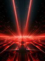 Ai generative Backdrop With Illumination Of Red Spotlights For Flyers realistic image ultra hd high design photo