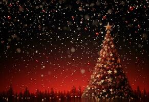 Ai generative Christmas background with negative space realistic image ultra hd high design very detailed photo