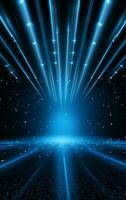 Ai generative Backdrop With Illumination Of blue Spotlights For Flyers realistic image ultra hd high design photo