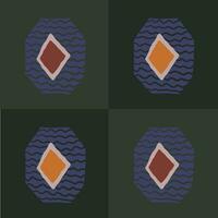 patchwork pattern on dark background vector