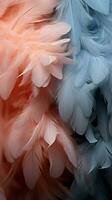 Soft feathers form a captivating backdrop, perfect for postcards and books Vertical Mobile Wallpaper AI Generated photo