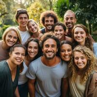 Friends and family taking a group photo