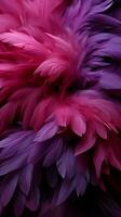 Feathery elegance in hues of purple, ideal for banners and illustrations Vertical Mobile Wallpaper AI Generated photo