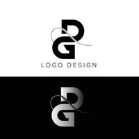 DG initial letter logo vector